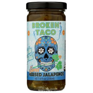 Broken Taco süßen Jalapenos Kraut in Scheiben geschnitten, 8 Unzen (Packung mit 6 Stück)