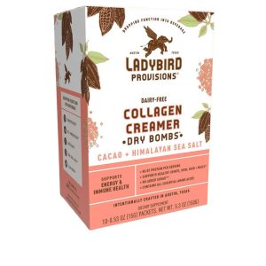 Collagen Creamer (milchfrei), Cacao + Himalaya-Meer Salz Trockene Bombe Packet Boxen – 6 Boxen (10 Packungen pro Stück)