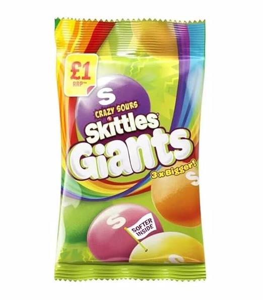 Skittles Riesen verrückt saure Bonbons 3x BIgger
