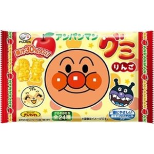 Fujiya, Anpanman Fruchtgummi, Apfel, 6 Stück in 1 Beutel