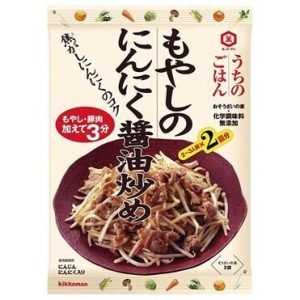 Kikkoman , Uchinogohan, Moyashi no Ninniku Syohu Itame, Knoblauch, Knoblauch Sojasauce für Bohnensprossen, – 90g
