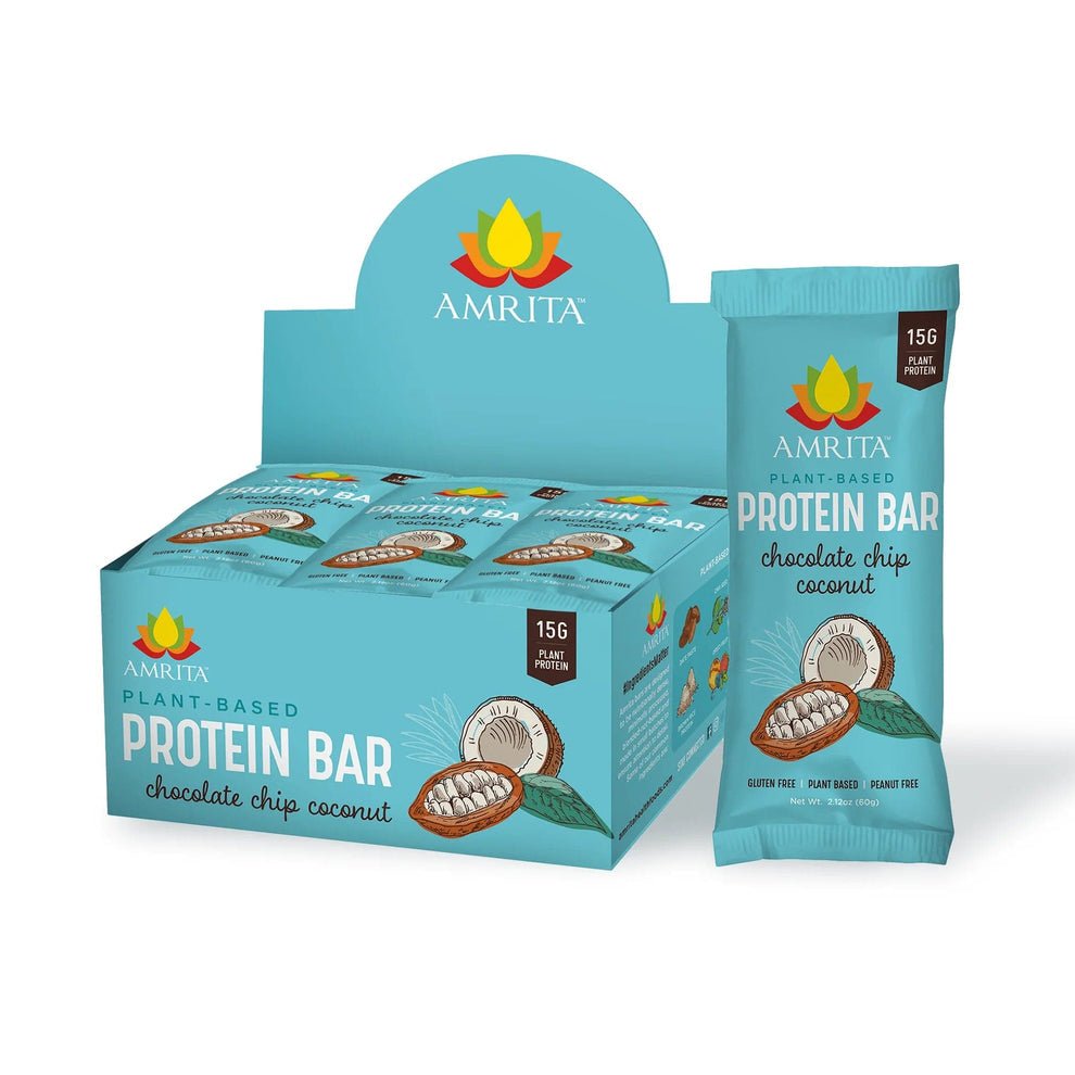 Amrita Bars Amrita Bars Glutenfreie Schokolade Chip Kokos High Protein Bars – 36 Riegel x 2,12 oz