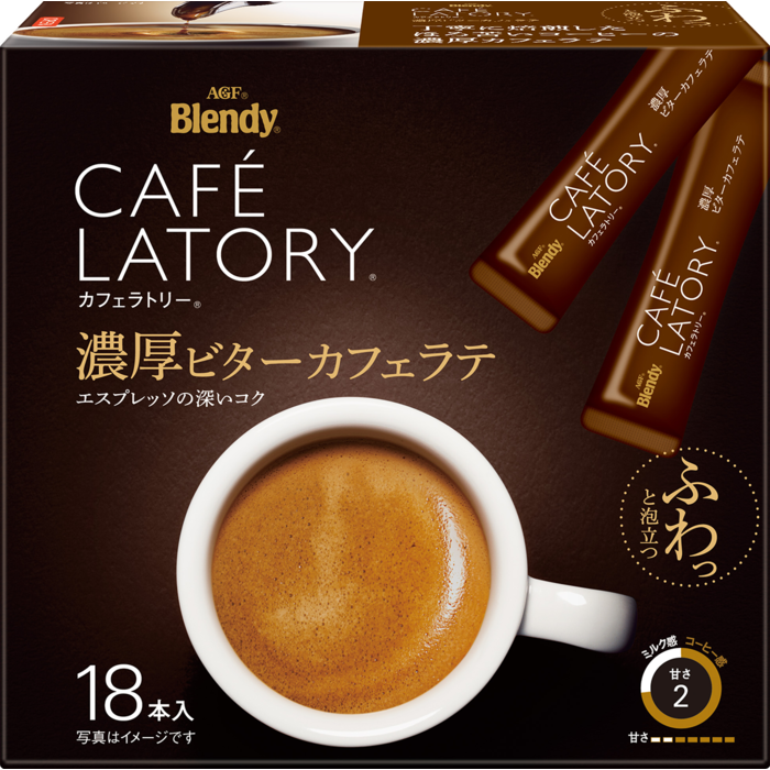 AGF Blendy Café Latory reichen bitteren Café Latte 18 Stöcke