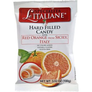 Le Specialità Italiane rote Orangenbonbons, 3,52 Unzen – Packung mit 12 Stück