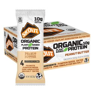 Skout – Erdnussbutter Bio Protein Bar, 2,2 Oz – Packung mit 12 Stück
