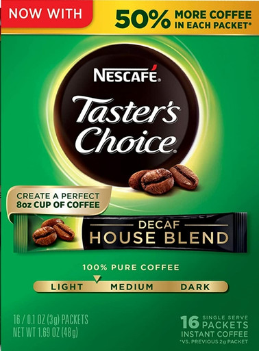 Nescafe Taster's Choice Deca Instant Kaffee Singles 16 zählen