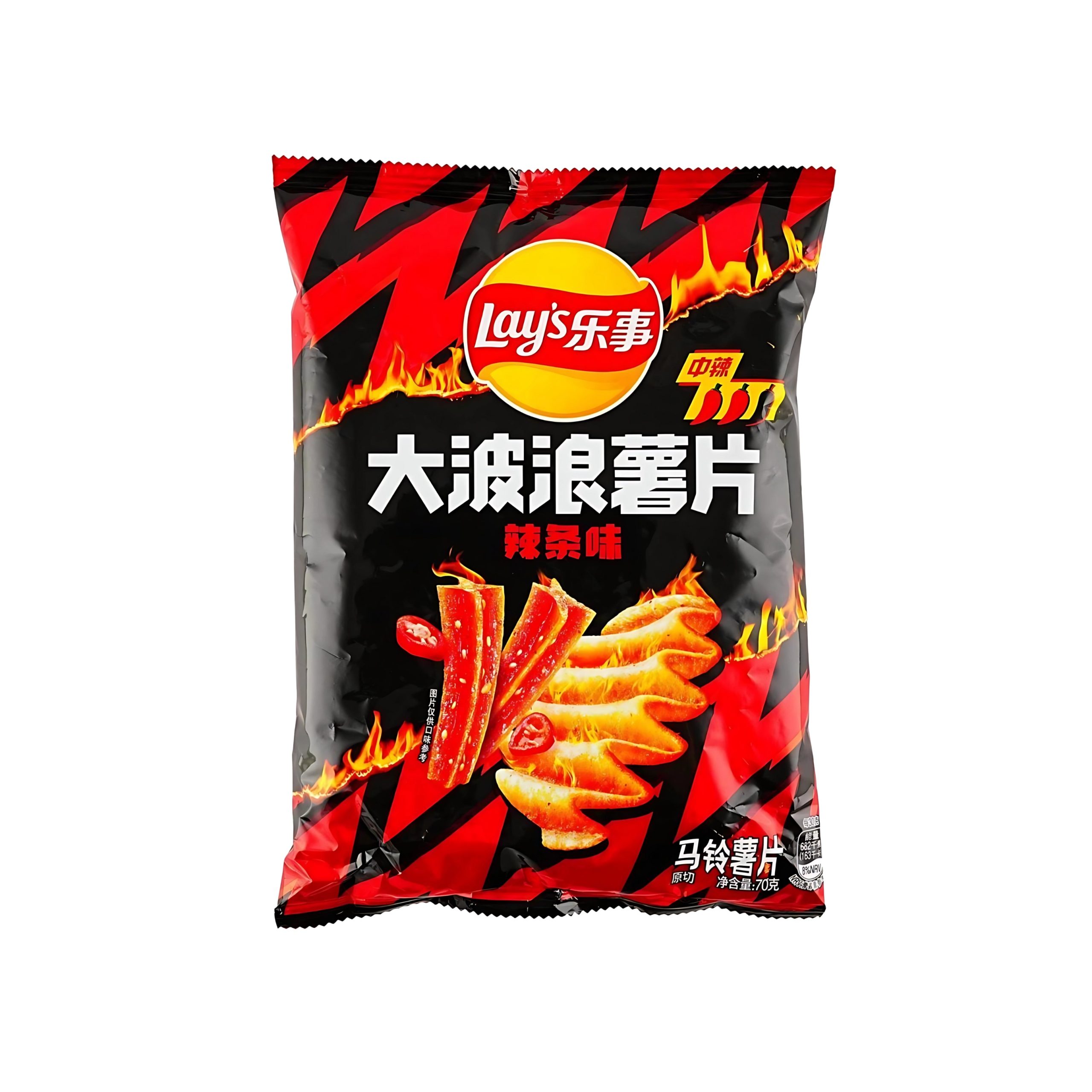 Lay's Gewellte Kartoffelchips scharf Latiao Geschmack (China)