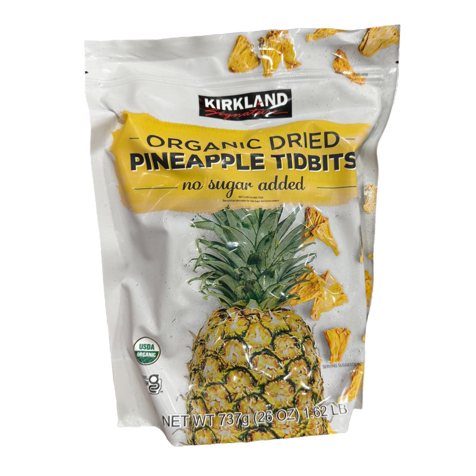 Kirkland Bio getrocknete Ananas Tidbits kein Zucker hinzugefügt