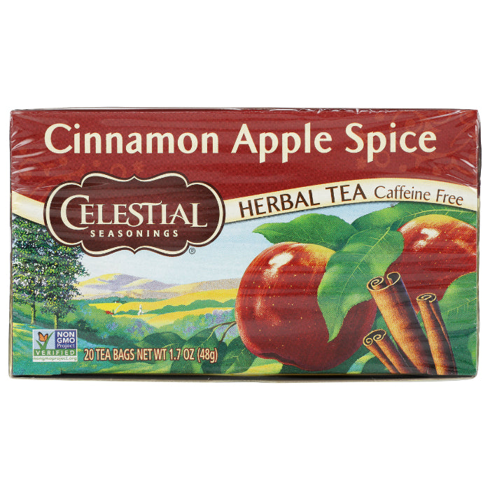 Celestial Seasonings Kräutertee Zimt Apfel Gewürz, 20 Beutel – Packung