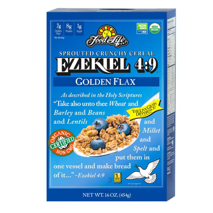 Essen für das Leben – Getreide Ezekiel Golden Flax Bio, 16 oz – Packung mit 6