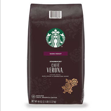 Starbucks Caffe Verona gemahlene Kaffeebohnen, 40 oz