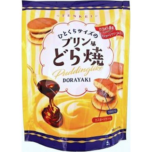 Tenkei, Pudding Mini Dorayaki, Pudding Creme & Karamellsauce, Pancake Sandwich, 85g