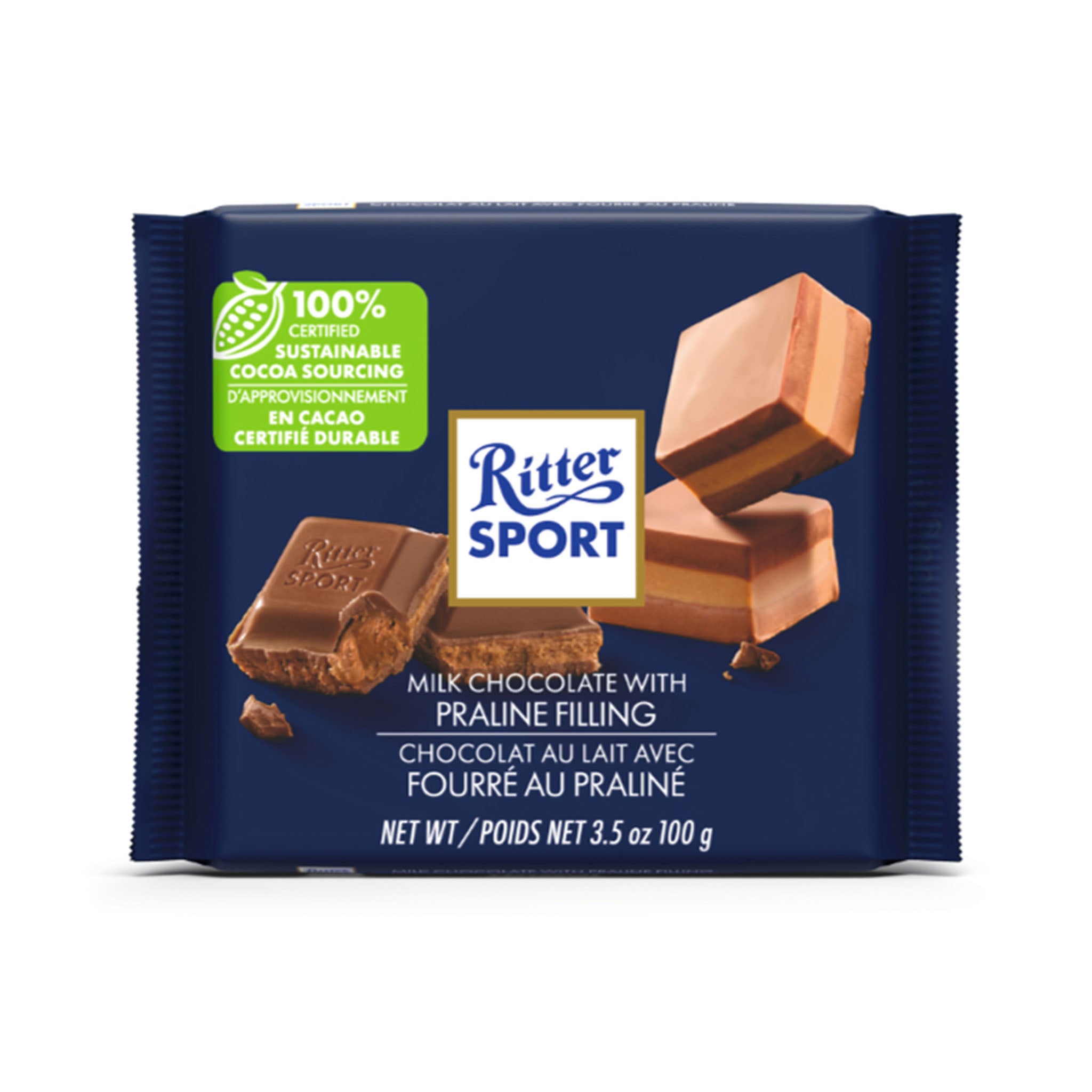 Ritter Sport Milchschokolade mit Pralinenfüllung – 100g