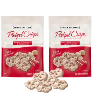 Snack Factory Pretzel Crisps weiße Schokolade und Pfefferminze, 20 Unzen (Packung mit 2)