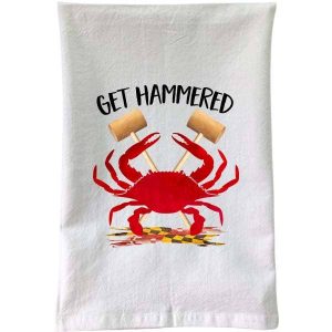 Rote Krabbe – Get Hammered Mehl Sack Towel B – McVan Designs