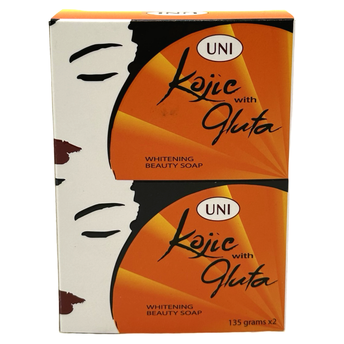 UNI – KOJIC mit GLUTA – Schönheitsseife (Orange) x 2 = 270 G