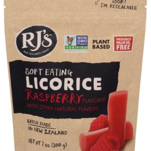 RJ’s Licorice Himbeere weich natürliche 7 Unzen – Packung mit 8