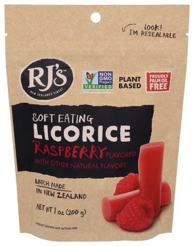 RJ's Lakritz – Himbeere weich Natürliche 7 Oz – Packung mit 8