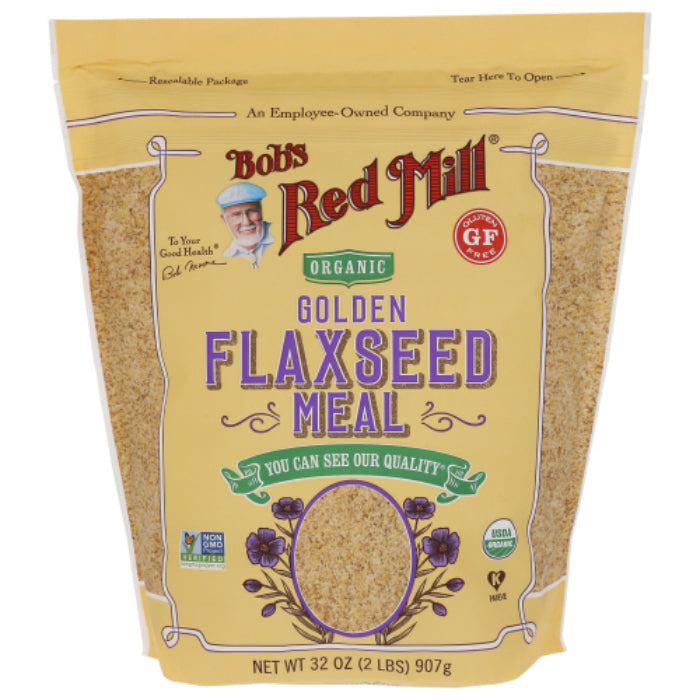 Bob's Red Mill Leinsamen-Mahlzeit, golden, organisch, 32 Oz – 4er Packung