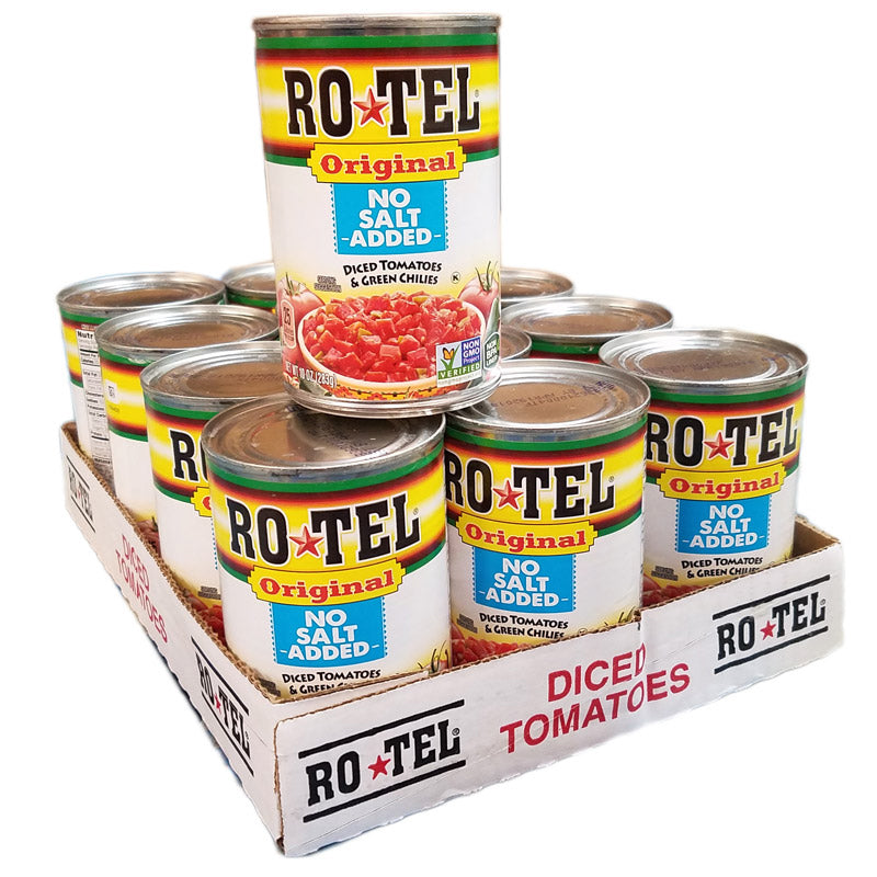 CASE OF 12 – Ro-Tel Kein Salz Hinzugefügt Gewürfelte Tomaten & Grüne Chilis – 10 oz. – Verkauf am Schließen Datum des Produkts: April 19th, 2018
