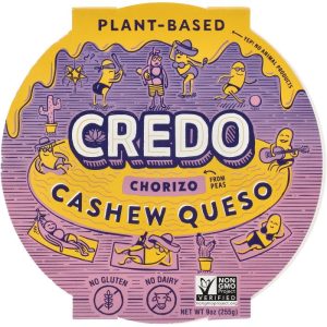 Credo Foods – Queso Cashew Chorizo, 9 Oz (6er Packung)