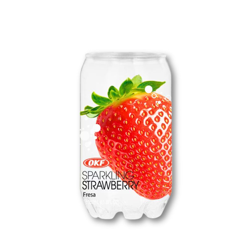 OKF Clear glitzernd Drink – Erdbeere