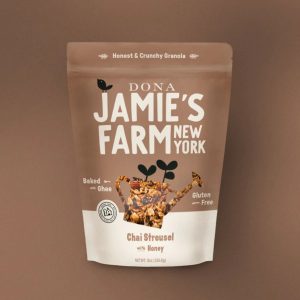 Jamie’s Farm Knuspermüsli Chai Streusel with Honigbeutel – 6 Beutel x 8 Unzen Etui