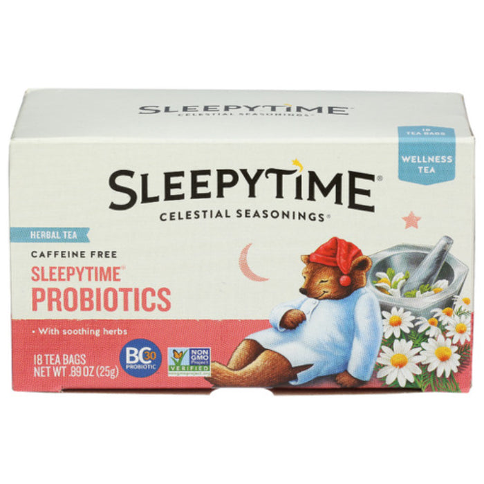 Celestial Seasonings Kräutertee Sleepytime + Probiotika, 18 Beutel – P
