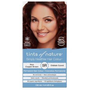 Tints of Nature – 5R Permanent Haarfärbemittel reich an Kupferbraun, 4,4 oz