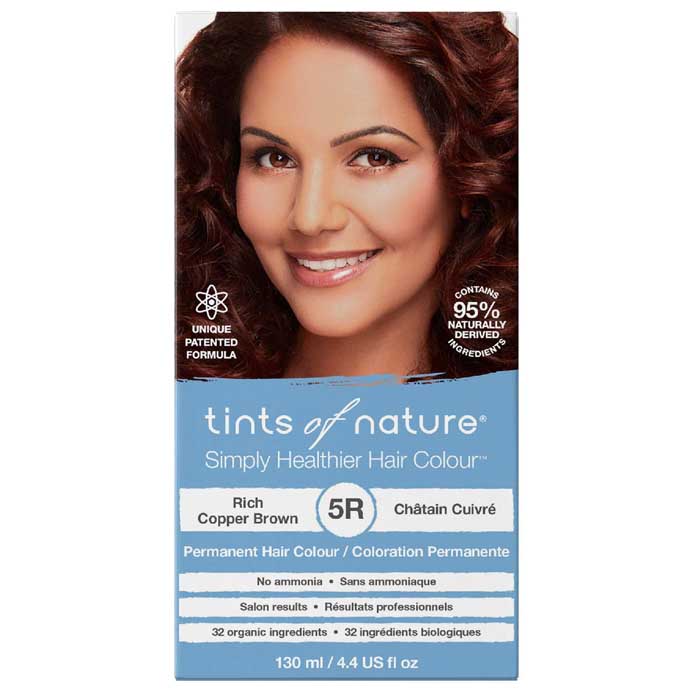 Tints of Nature – 5R dauerhafter Haarfarbstoff reich an Kupfer Braun, 4,4 fl oz