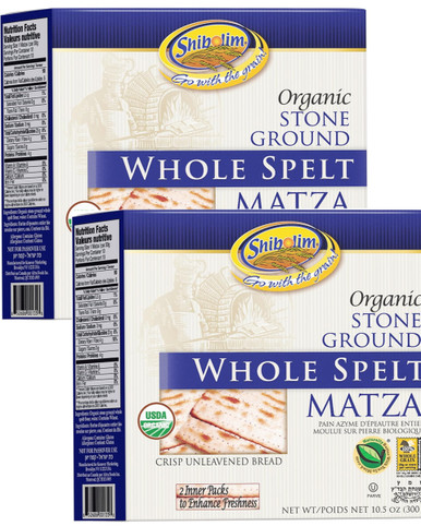 Shibolim Dinkel Matza, Bio Dinkel Matzo, 10,5 oz (Packung mit 2)