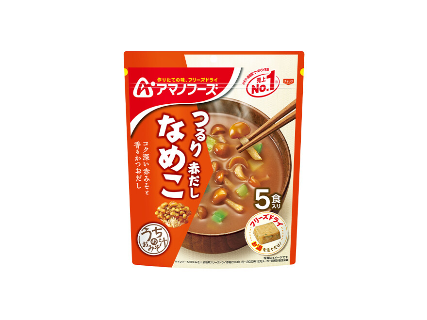 Amano Foods „Itsumo no Omisoshiru“, gefriergetrocknete Miso-Suppe, Nameko-Pilz,5 Portionen