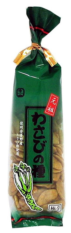 Echigo Seika “Wasabi no Tane” würziger Reisknacker, – 80g