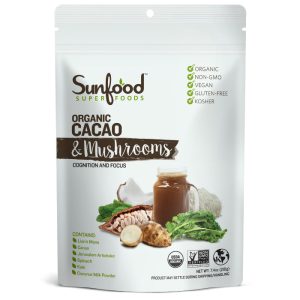 Sunfood Superfoods Cacao Mushroom Pulver org 7,4 Unzen – Packung mit 1 Stück