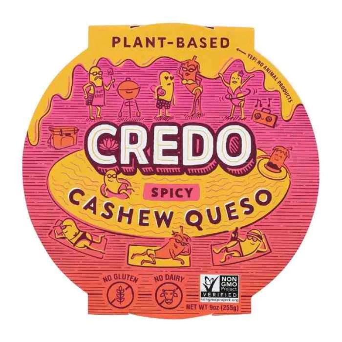 Credo Foods – Queso Cashew scharf, 9 Oz (6er Packung)