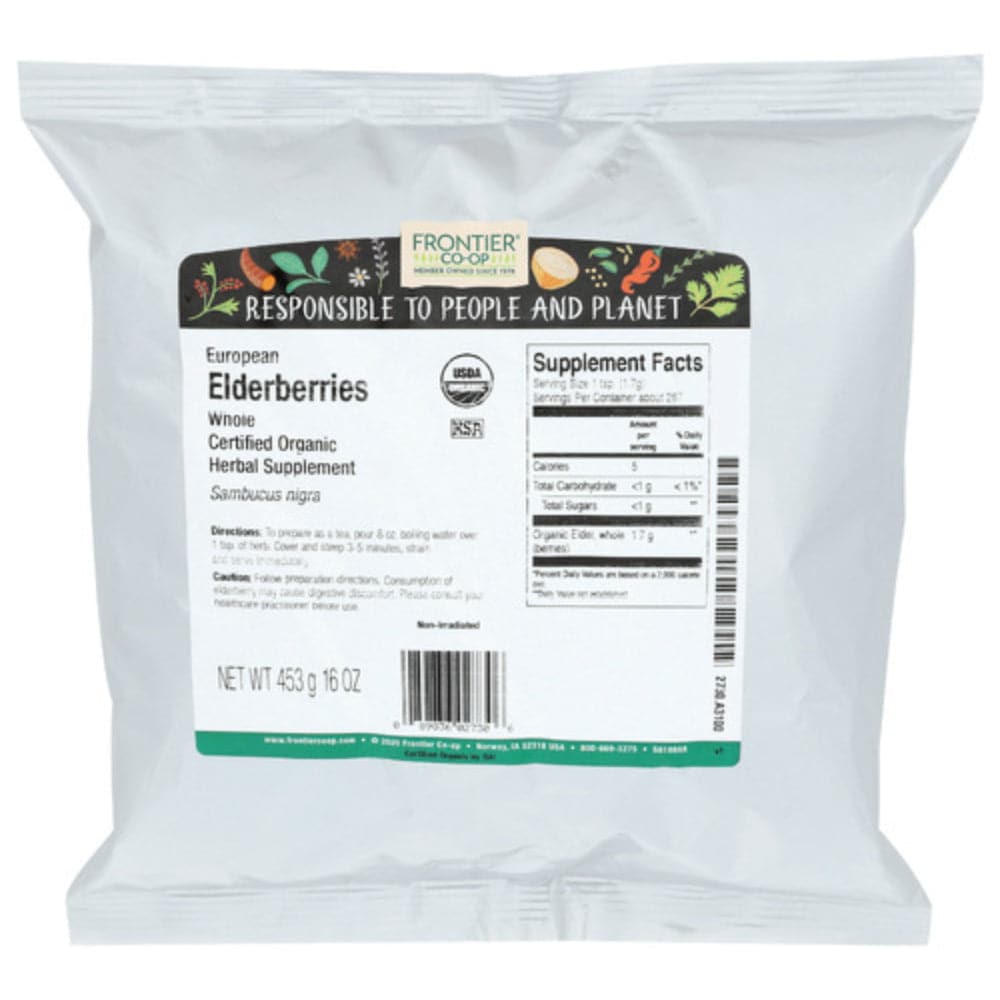 Frontier Herb Bio ganze europäische Holunderbeeren