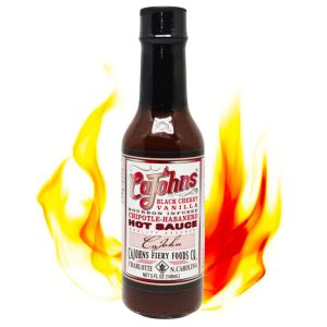 CaJohn’s schwarze Kirsche Vanille Bourbon infundiert Chipotle Habanero scharfe Sauce