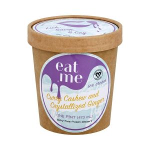 Curry Cashew & Crystallized Ingwer Vegan Ice Creme Pints – 8 x 16 Unzen