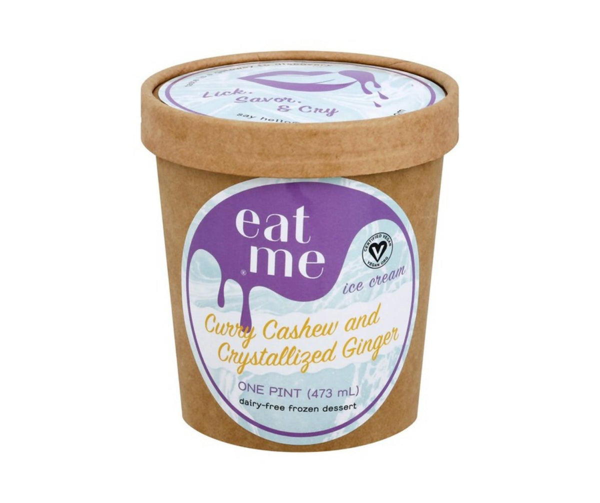 Curry Cashew & Crystallized Ingwer Vegan Ice Creme Pints – 8 x 16 Unzen