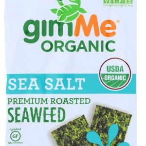 Gimme – Seaweed Snack geröstetes Meersalz Bio 0,17 Unzen – Packung mit 12 Stück