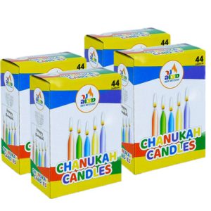 Bulk Bunte Chanukah Kerzen, 44 Stück (4er Packung)