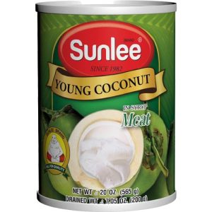Sunlee – Junge Kokosnuss in Sirup Fleisch – 20 OZ