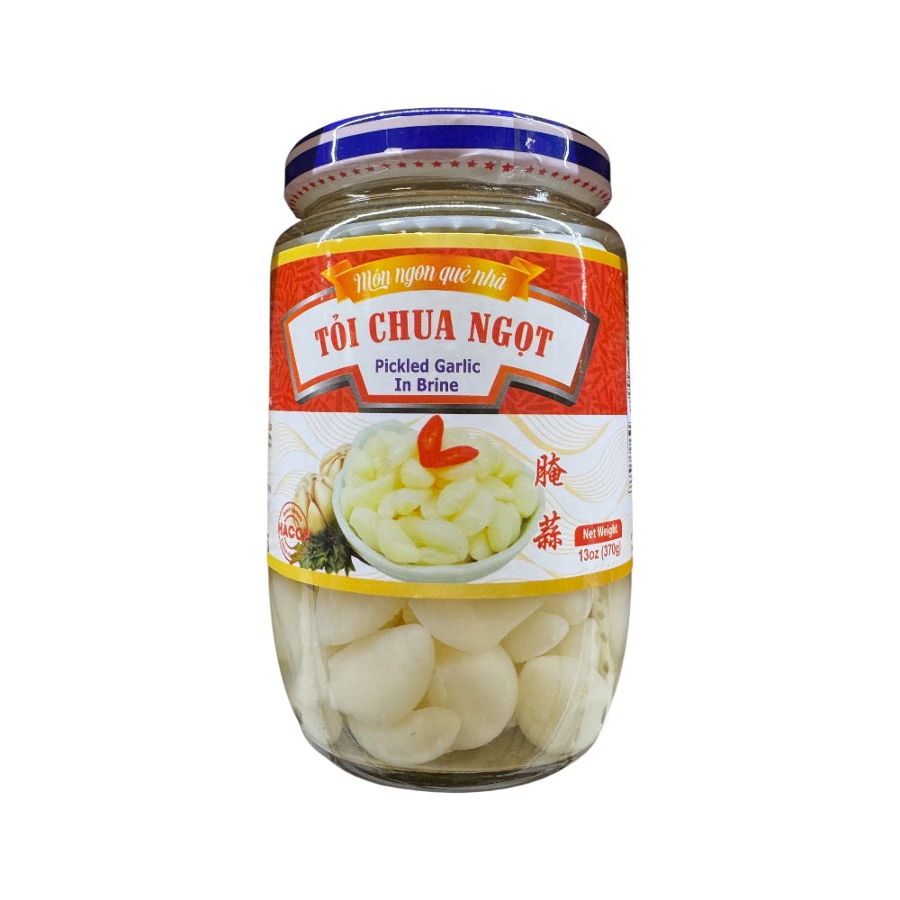 Vas Essen eingelegter Knoblauch in Brine