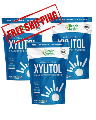 Health Garden Echte Birke Xylitol, 1 lb. (Packung mit 3) – Kostenloser Versand