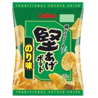 Calbee “Kataage Kartoffel, Nori (Seetang) Geschmack”, 65g