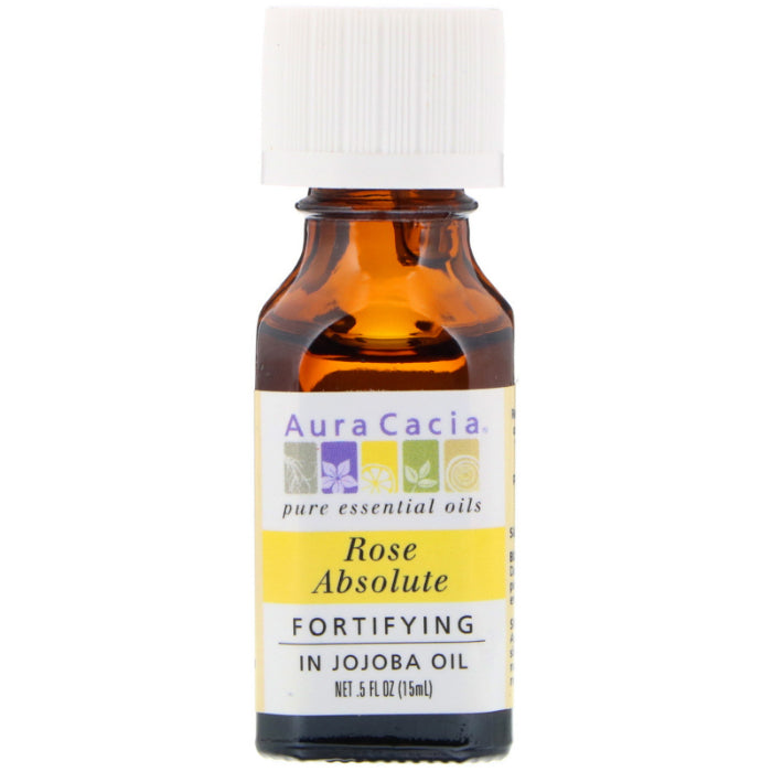 Aura Cacia Kostbares ätherisches Öl Rose Absolute, 0,5 Oz – Packung mit 1
