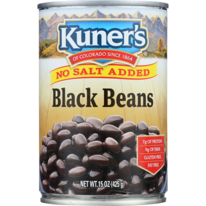 Kuner’s – Schwarze Bohnen ohne Salz, 15 Oz – 12er Packung