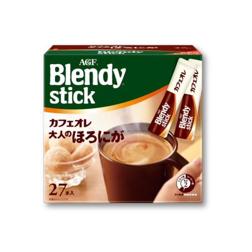 AGF Blendy Stick Cafe Au Lait Erwachsene Bittersweet (Sofortkaffee) 24 Stück