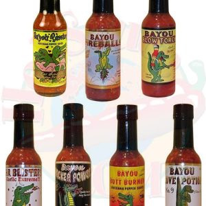 Bayou scharfe Sauce komplette Geschenk-Set, 7/ . – 5oz