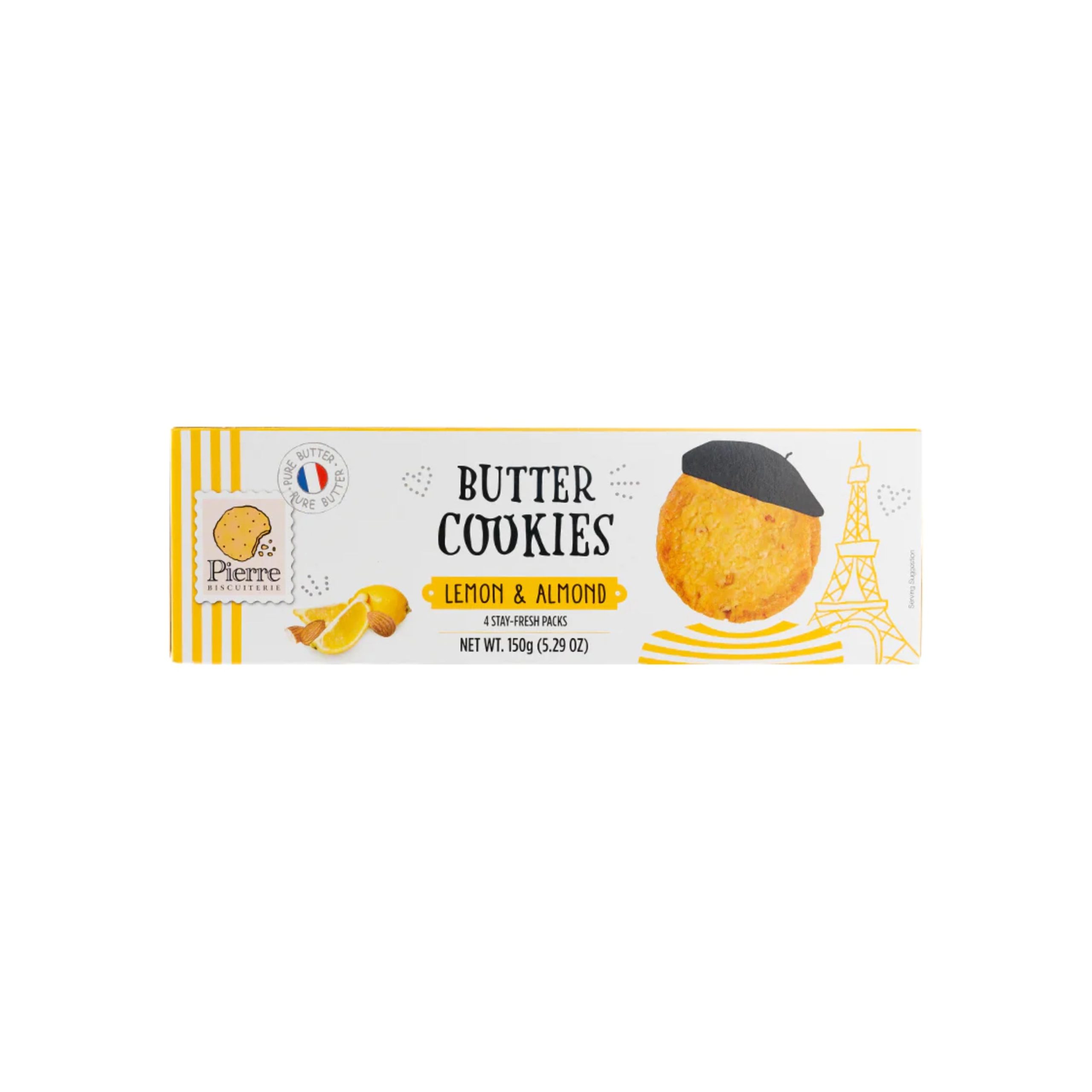 Pierre Biscuiterie Butter Kekse mit Zitrone & Mandel (Frankreich)